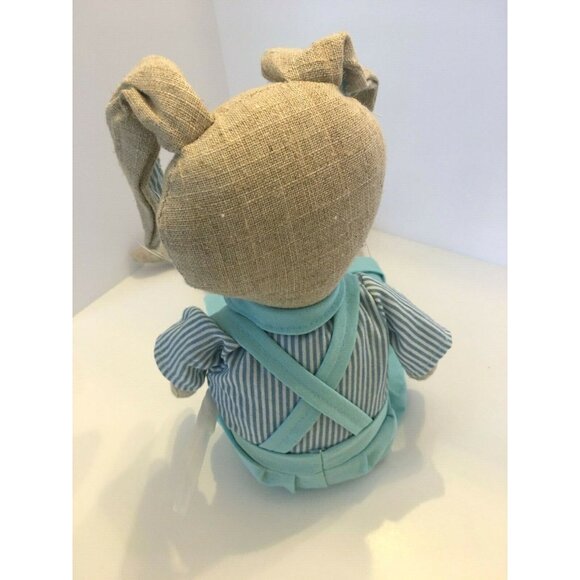 Farmhouse Easter Bunny Shelf Sitters Linen Rabbit Couple Spring Mantel Decor - Picture 10 of 11